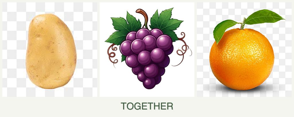 Can you plant potatoes, grapes and oranges together?