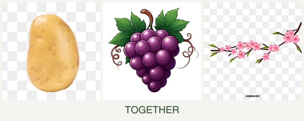 Can you plant potatoes, grapes and peaches together?