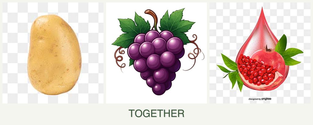 Can you plant potatoes, grapes and pomegranates together?