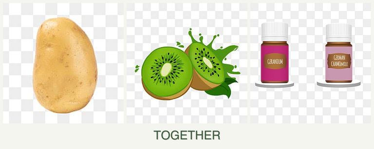 Can you plant potatoes, kiwi and geraniums together?