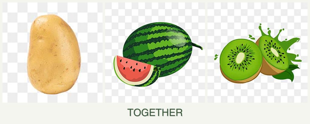 Can you plant potatoes, melons and kiwi together?
