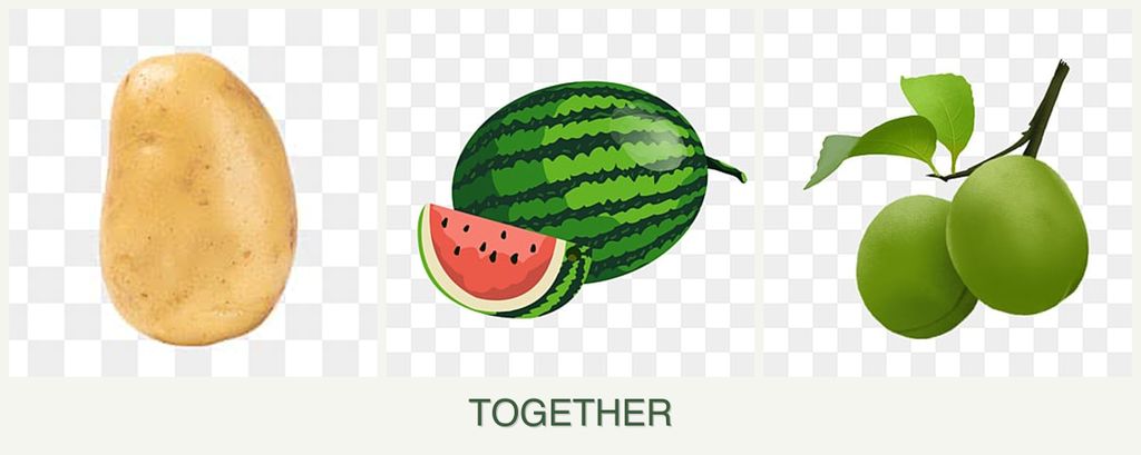 Can you plant potatoes, melons and plums together?