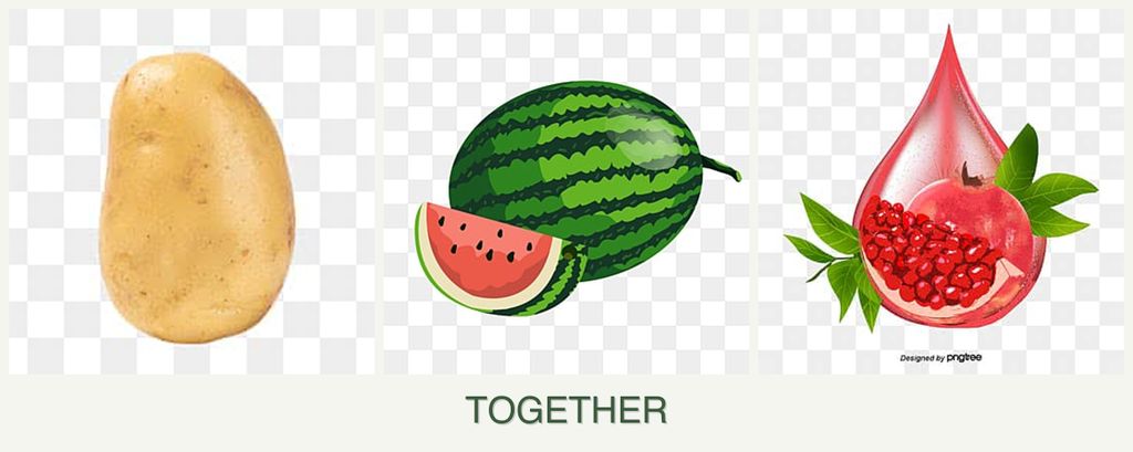 Can you plant potatoes, melons and pomegranates together?