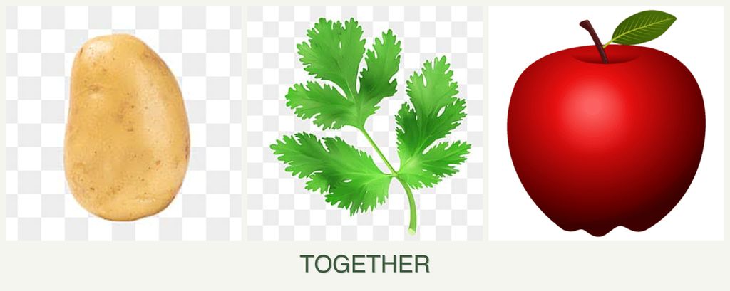 Can you plant potatoes, parsley and apples together?