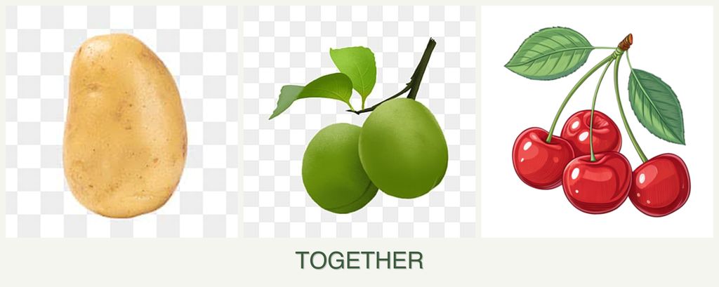 Can you plant potatoes, plums and cherries together?
