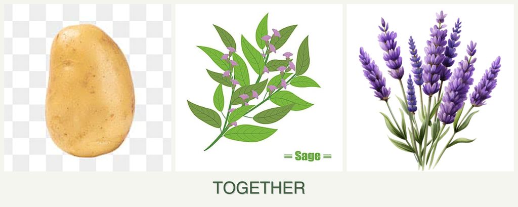 Can you plant potatoes, sage and lavender together?