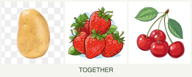 Can you plant potatoes, strawberries and cherries together?