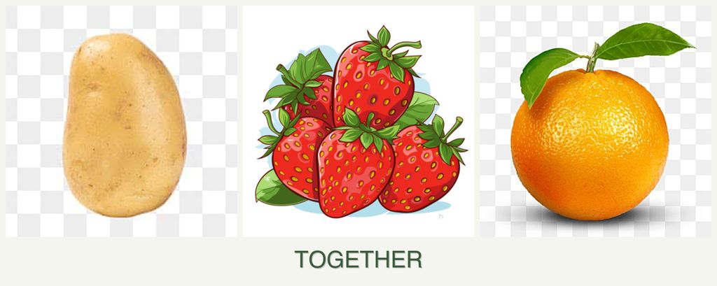 Can you plant potatoes, strawberries and oranges together?