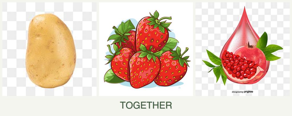 Can you plant potatoes, strawberries and pomegranates together?