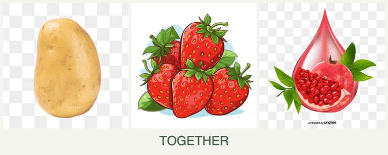 Can you plant potatoes, strawberries and pomegranates together?