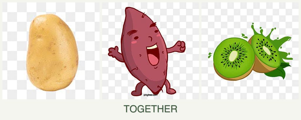 Can you plant potatoes, sweet potatoes and kiwi together?