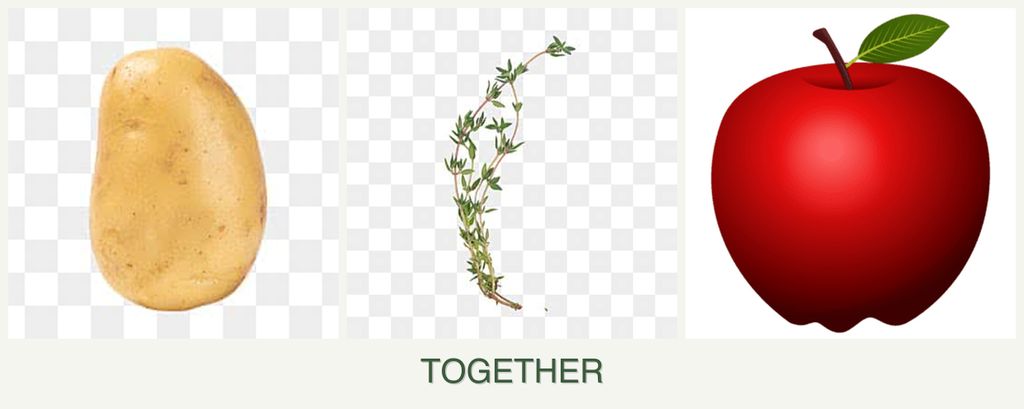 Can you plant potatoes, thyme and apples together?