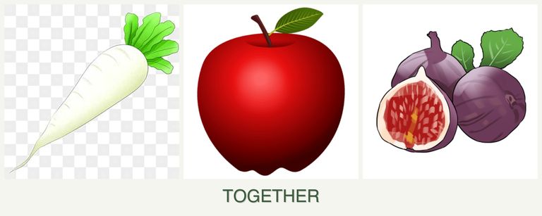 Can you plant radishes, apples and figs together?