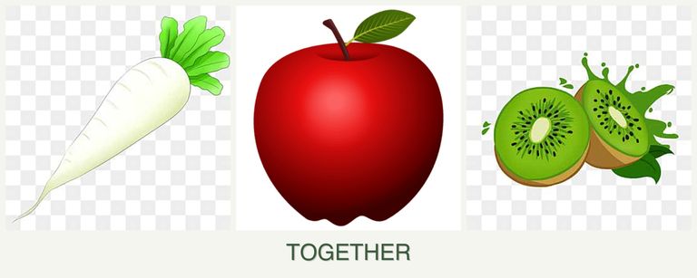 Can you plant radishes, apples and kiwi together?