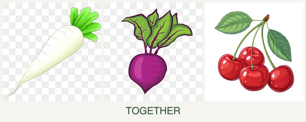 Can you plant radishes, beets and cherries together?