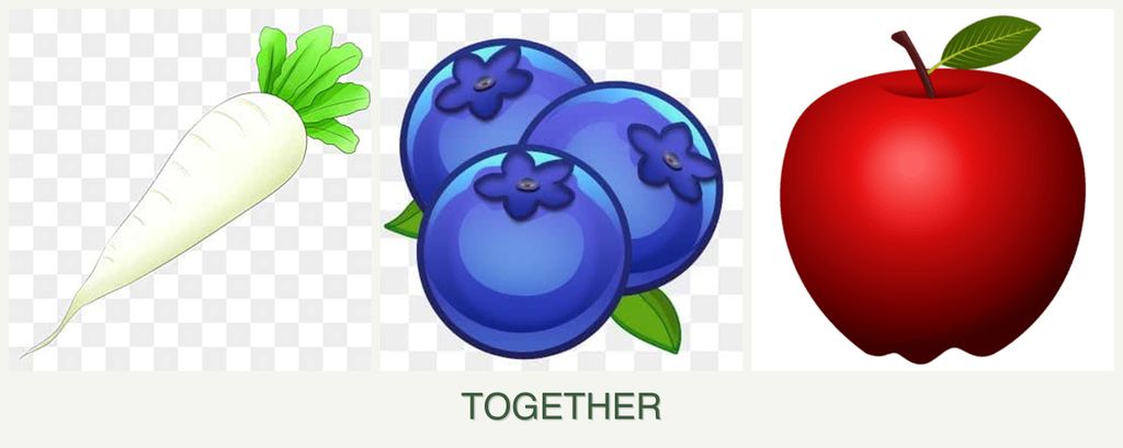 Can you plant radishes, blueberries and apples together?