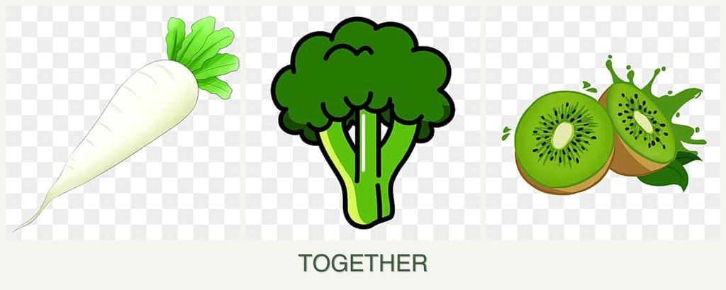 Can you plant radishes, broccoli and kiwi together?