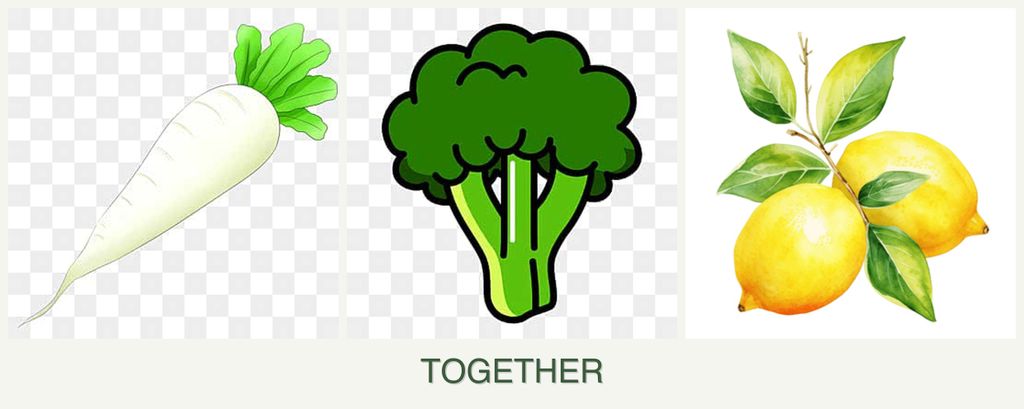 Can you plant radishes, broccoli and lemons together?