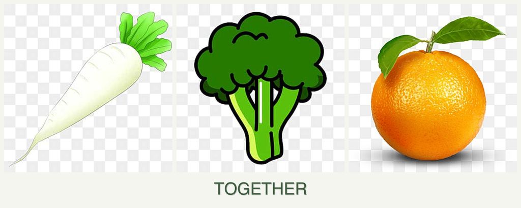 Can you plant radishes, broccoli and oranges together?