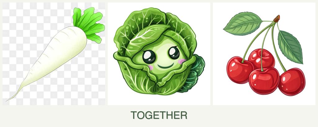 Can you plant radishes, cabbage and cherries together?