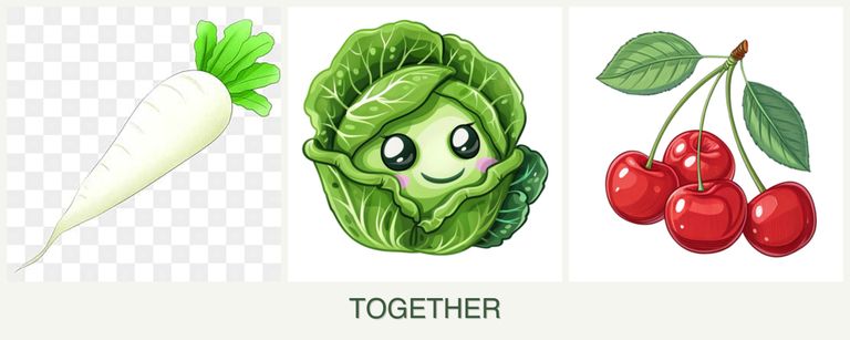 Can you plant radishes, cabbage and cherries together?
