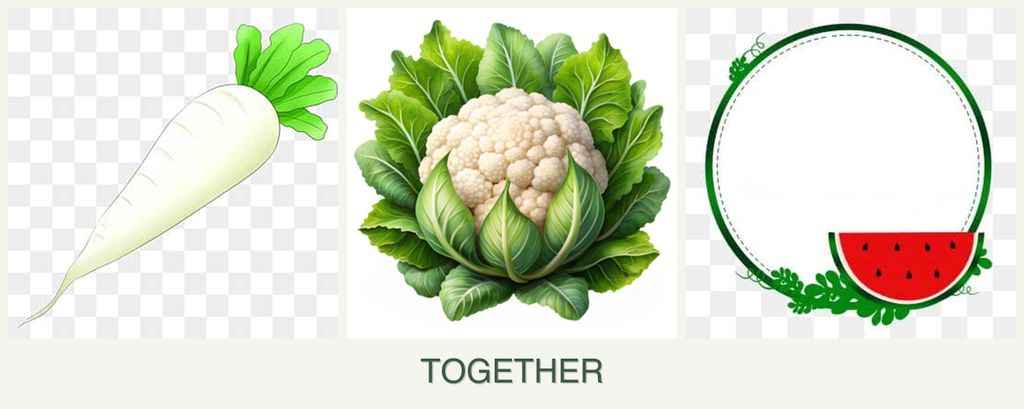 Can you plant radishes, cauliflower and watermelons together?