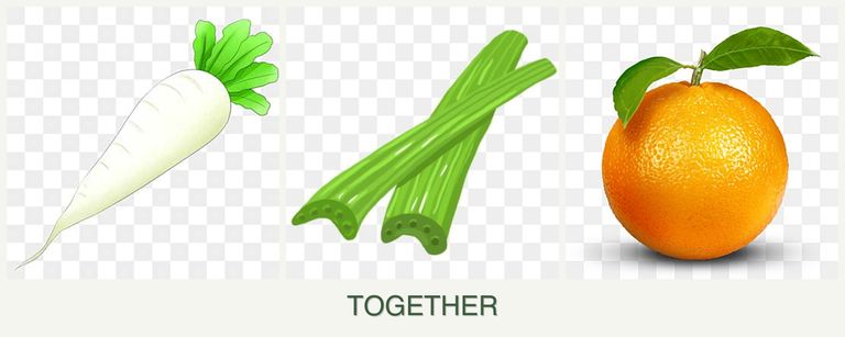Can you plant radishes, celery and oranges together?