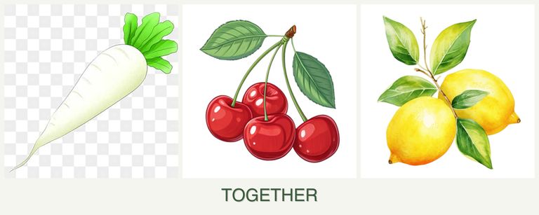 Can you plant radishes, cherries and lemons together?