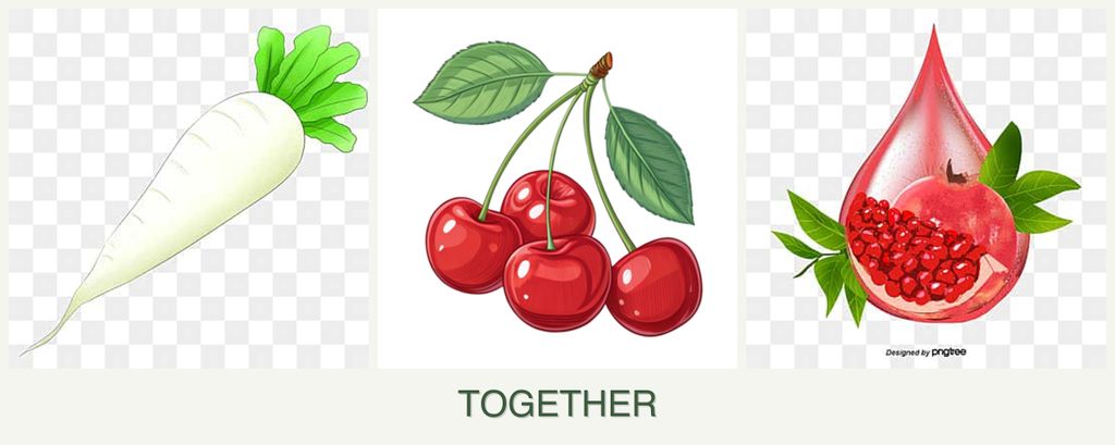 Can you plant radishes, cherries and pomegranates together?