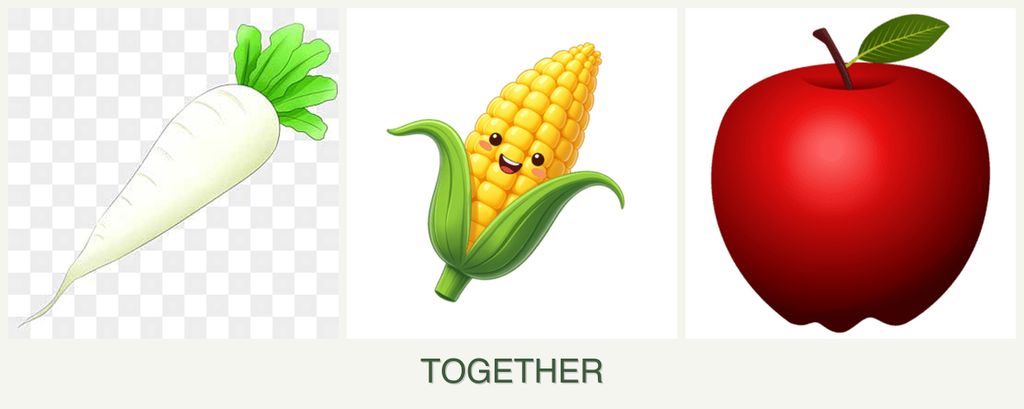 Can you plant radishes, corn and apples together?