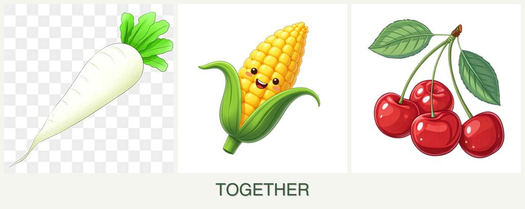 Can you plant radishes, corn and cherries together?