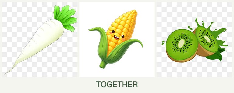 Can you plant radishes, corn and kiwi together?