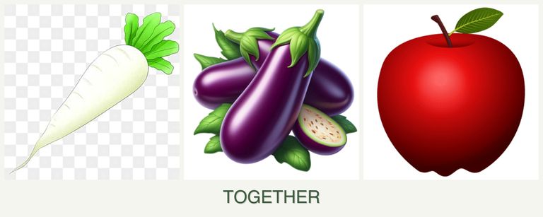 Can you plant radishes, eggplant and apples together?