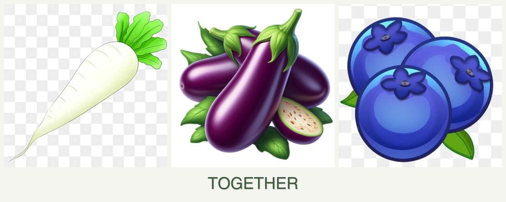 Can you plant radishes, eggplant and blueberries together?