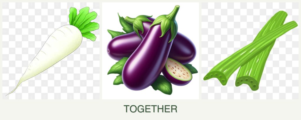 Can you plant radishes, eggplant and celery together?