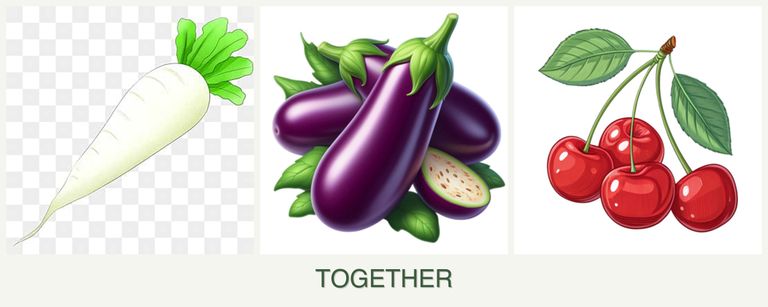 Can you plant radishes, eggplant and cherries together?