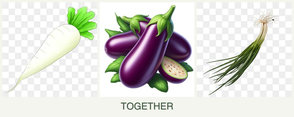 Can you plant radishes, eggplant and chives together?