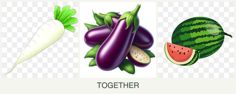 Can you plant radishes, eggplant and melons together?