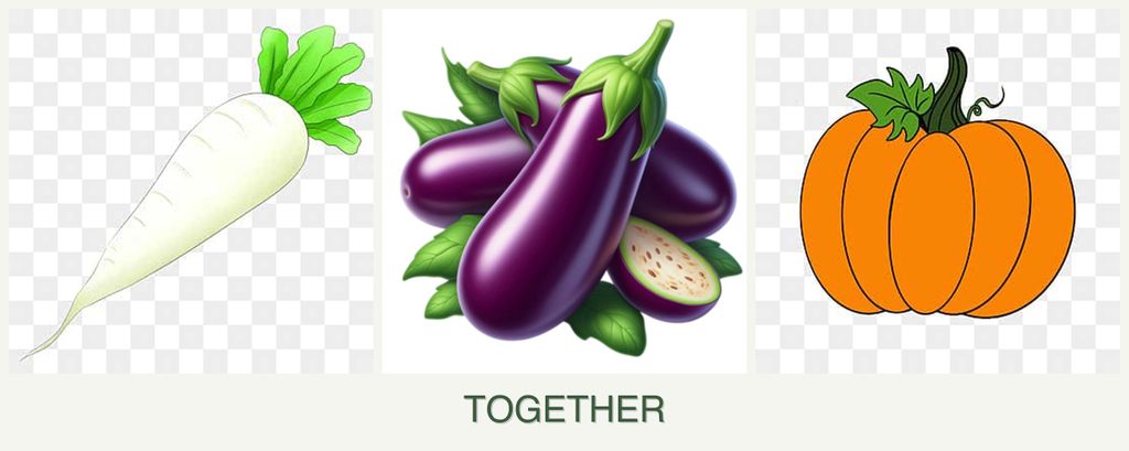 Can you plant radishes, eggplant and pumpkin together?