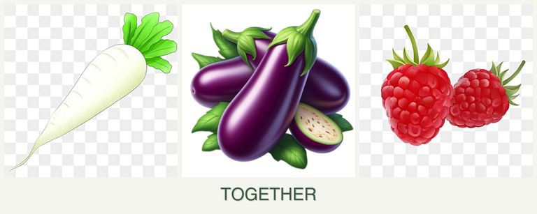 Can you plant radishes, eggplant and raspberries together?