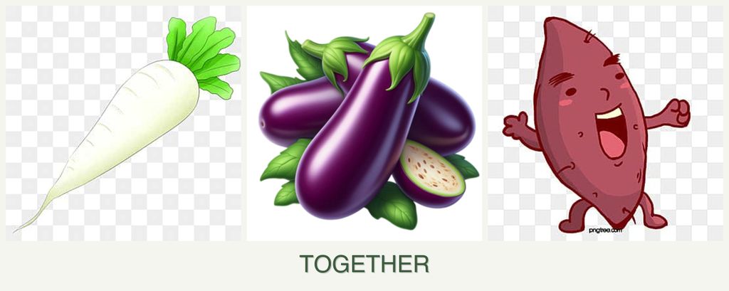 Can you plant radishes, eggplant and sweet potatoes together?
