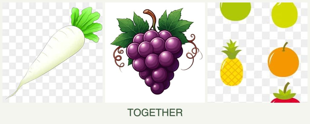 Can you plant radishes, grapes and pears together?