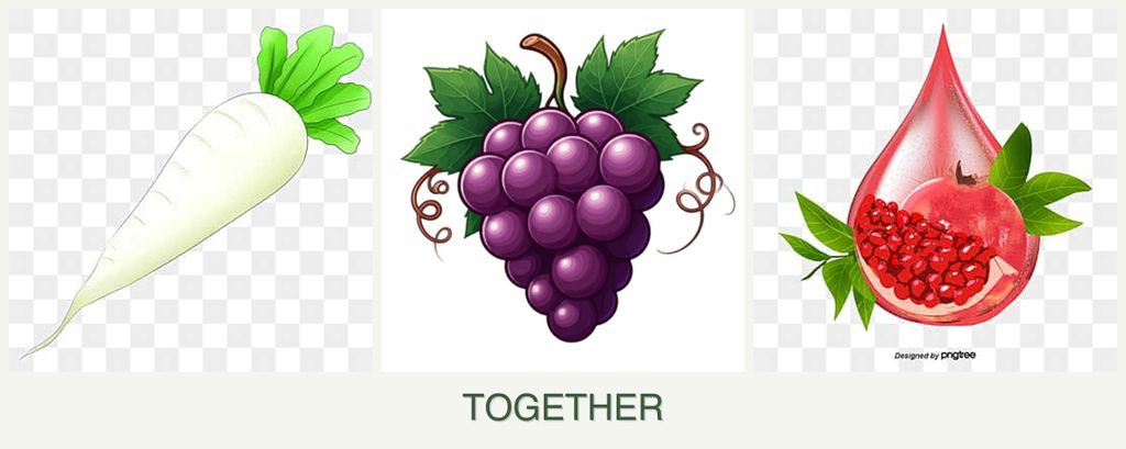 Can you plant radishes, grapes and pomegranates together?