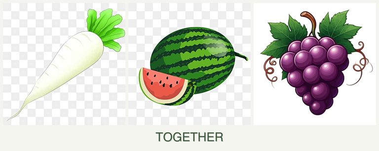 Can you plant radishes, melons and grapes together?