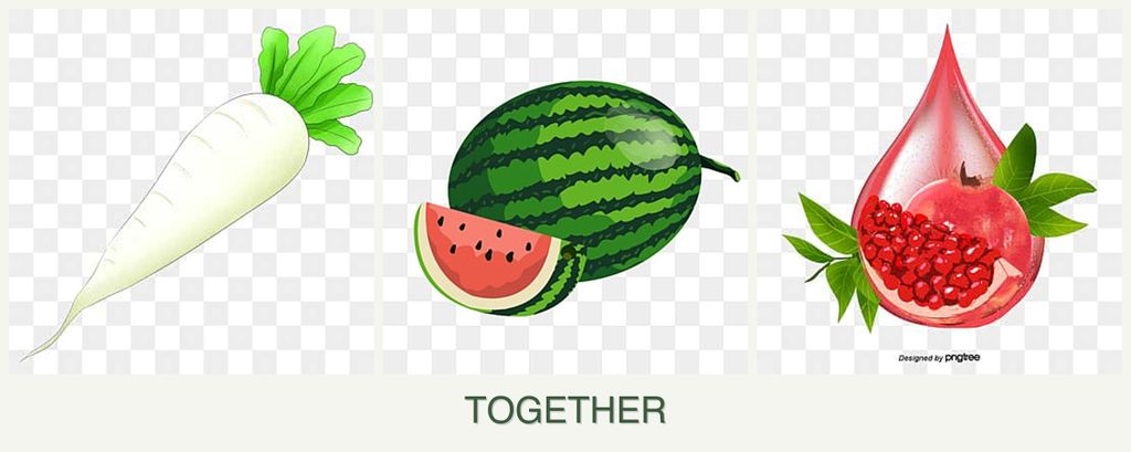 Can you plant radishes, melons and pomegranates together?