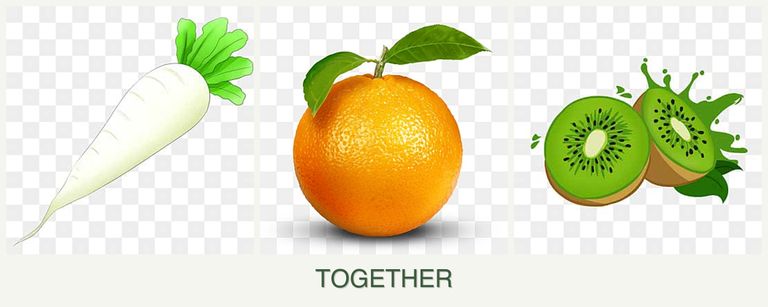 Can you plant radishes, oranges and kiwi together?