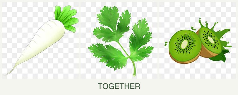 Can you plant radishes, parsley and kiwi together?