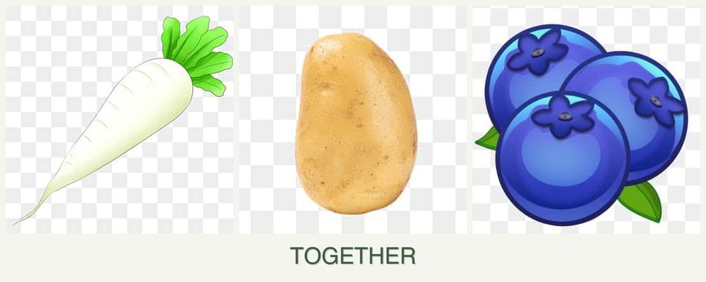 Can you plant radishes, potatoes and blueberries together?