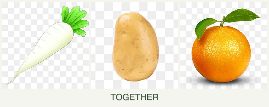 Can you plant radishes, potatoes and oranges together?
