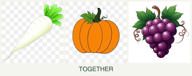 Can you plant radishes, pumpkin and grapes together?